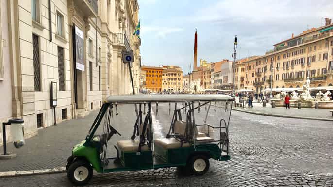 excursão a roma imperial em carro de golfe