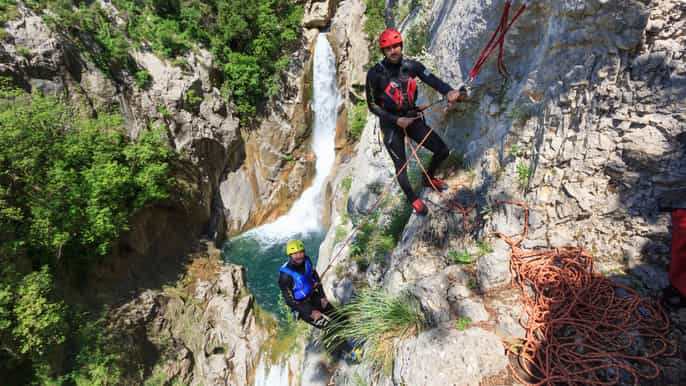 depuis split canyoning extrême sur la rivière cetina