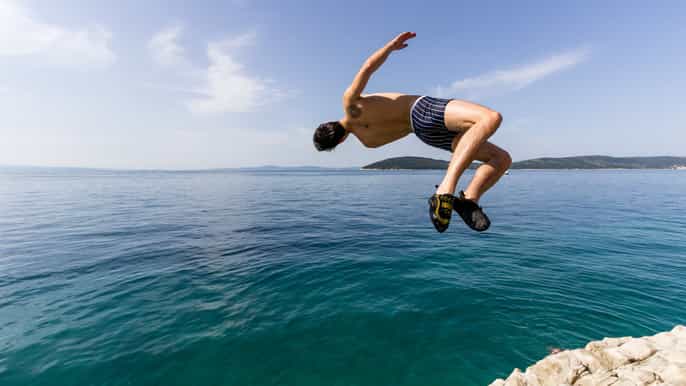 cliff jumping deepwater soloing adventure tour from split