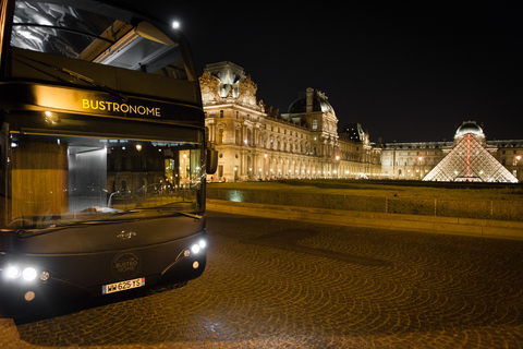 París: Comida gastronómica en un autobús con techo de cristal