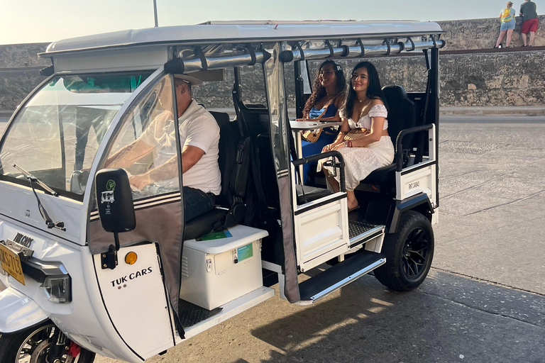 Private Tuk-Tuk City Tour + Shared Cartagena Bay Sunset Cartagena: Private Guided City Tour by Tuk-Tuk