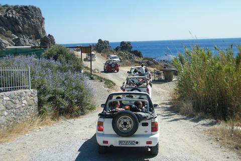 Jeep safari na południe wyspy, do plaży palmowej i wąwozów