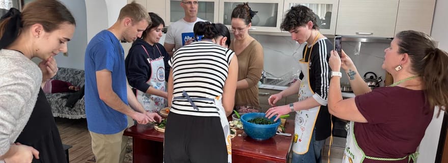 Berat : cours de cuisine traditionnelle avec dégustation de vins