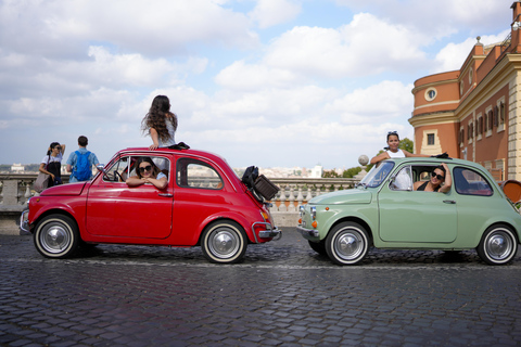 Timeless Rome: A Journey in Fiat 500 or Convertible Fiat 500 Shared Vintage Convertible Fiat 500 experience