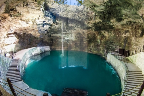 Chichén Itzá: Hubiku Cenote & Valladolid TourTour vanuit Cancun of Playa del Carmen in het Engels/Spaans