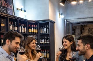 Weinprobe in der Altstadt von Siena