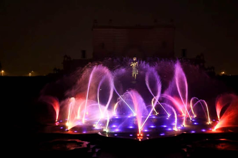 Delhi: Akshardham Temple Tour with Water & Light Show by Car Akshardham Water & Light Show with Old Delhi Tour