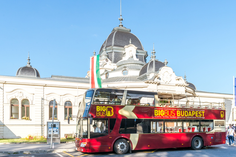 Budapest: Tour turistico Hop-On Hop-Off con il Big BusAutobus Hop-On Hop-Off per 2 giorni, crociera fluviale e tour a piedi guidato