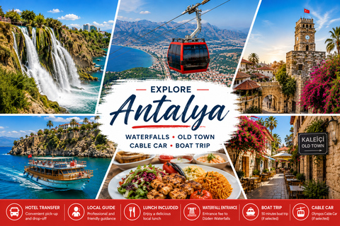 Antalya Old City Tour w/Waterfall, Boat Trip, Cable Car Antalya Old City Tour w/Waterfall & Boat Trip