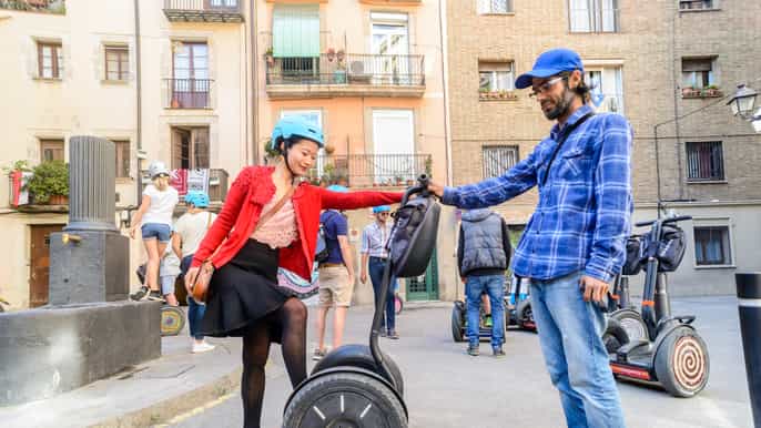 barcelona 1.5hour city and seafront segway group tour