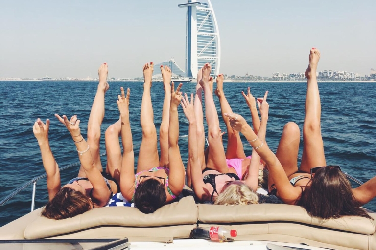 Dubai: Bootstour, Schwimmen, Sonnenbaden und Sightseeing3-stündige private Luxus-Bootstour