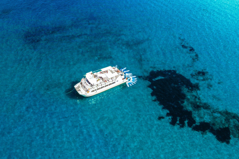 Ibiza: Crociera in barca a Formentera con pagaia, snorkeling e pranzoIbiza: Crociera in barca a Formentera con snorkeling e pranzo
