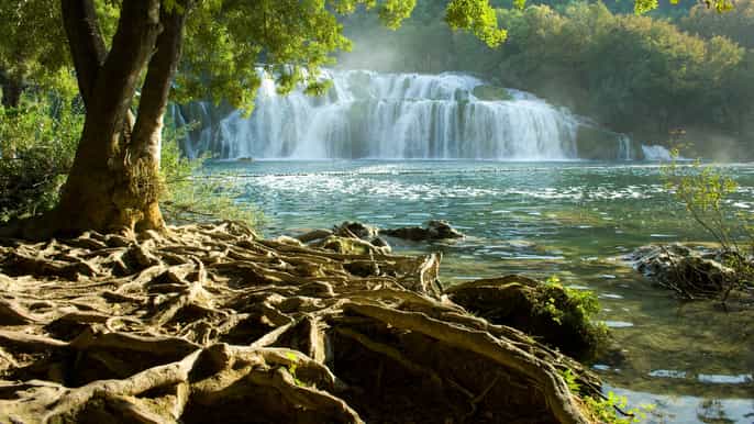 depuis split ou trogir parc national de krka avec billet