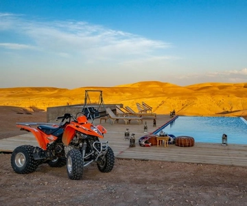 Marrakech: Agafay Desert Quad Biking Tour with Dinner & Show
