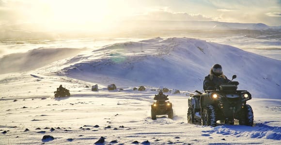 Winter Exclusive Sunrise ATV Tour in Reykjavik
