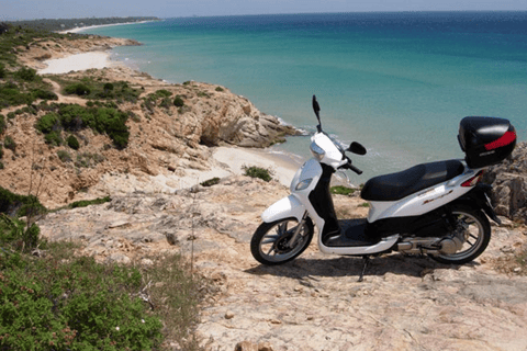 Cagliari: Hidden Coves by Scooter Private Tour from Chia