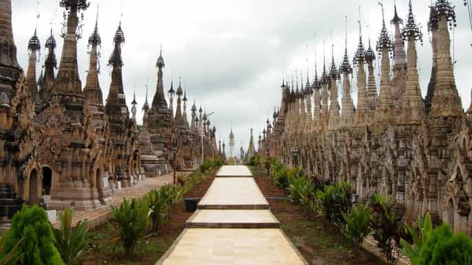 from nyang shwe or inle lake fullday indein sightseeing