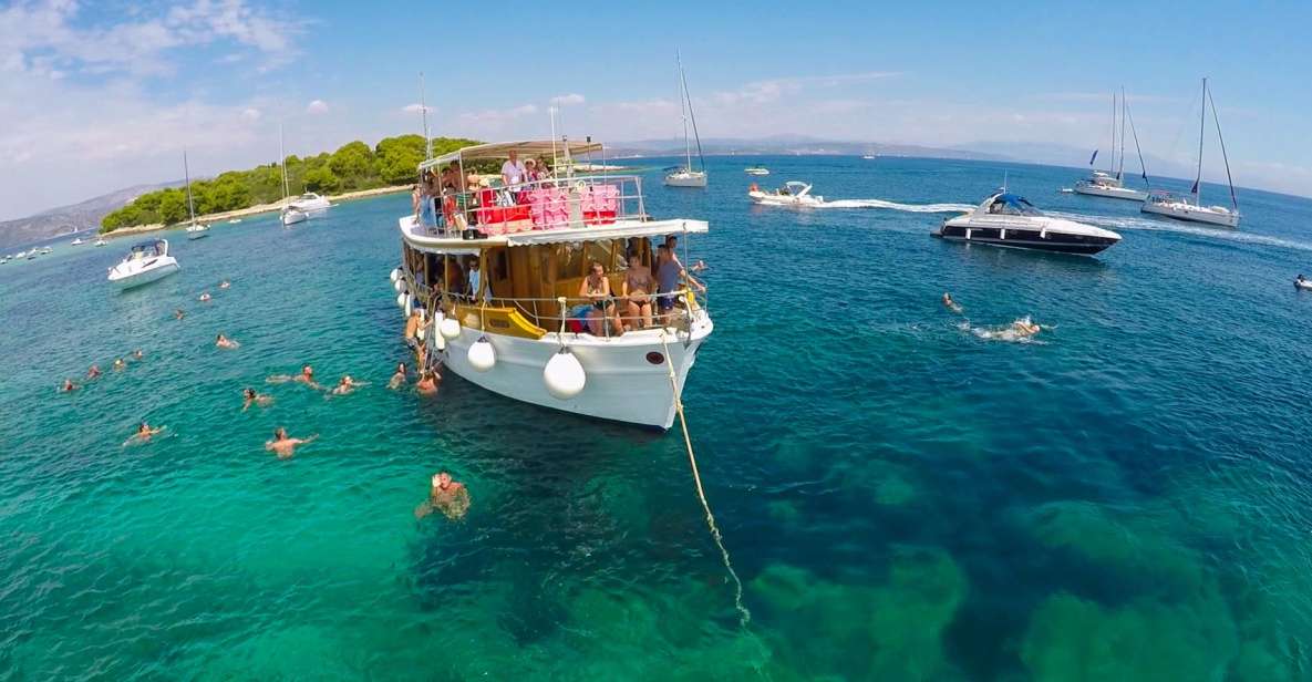 From Trogir: Blue Lagoon & 3 Islands Cruise with Fish Picnic