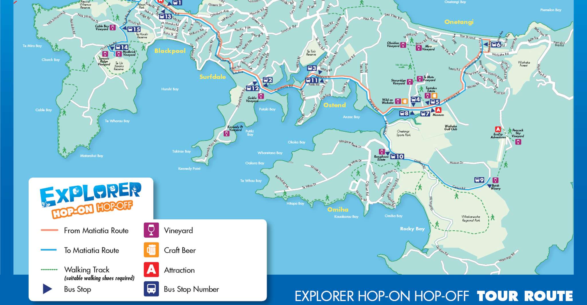 Waiheke Island, Ferry & Hop-On Hop-Off Explorer Bus Tickets - Housity