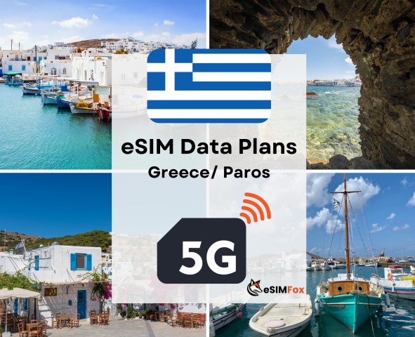 Visit Paros Greece/ Europe eSIM Internet Data Plan high-speed in Paros