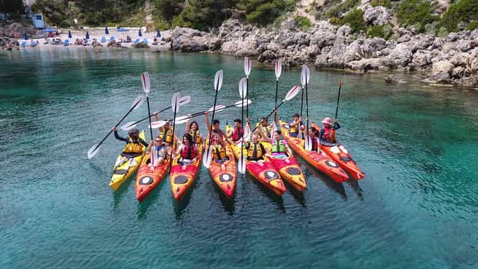east coast of rhodes sea kayaking and snorkeling activity