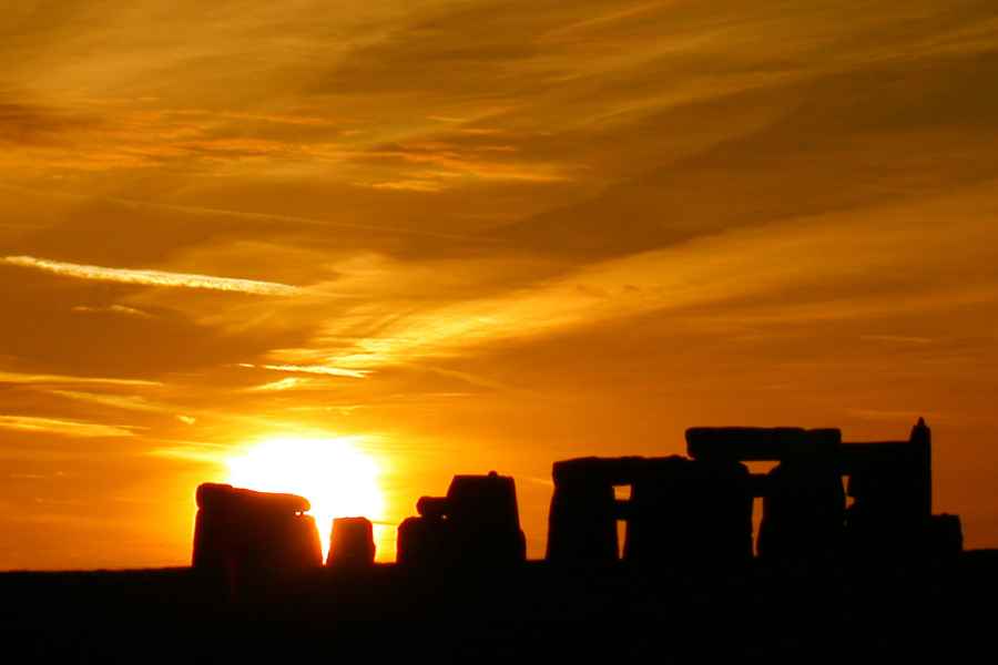 Stonehenge Sommersonnenwende Sonnenuntergang Shuttle