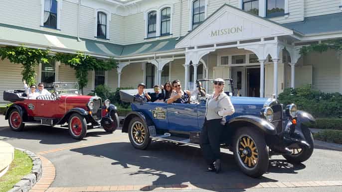 hawkes bay halfday food and drink tour by vintage car