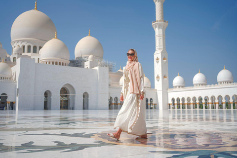 Visite guidée d&#039;une demi-journée à Abu Dhabi avec prise en charge à l&#039;aéroport et au portVisite partagée en espagnol