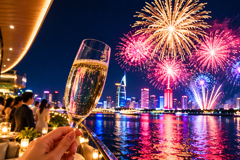 Ho Chi Minh City: New Year's Eve Dinner & Fireworks Cruise Buffet Dinner + Rooftop Fireworks Combo