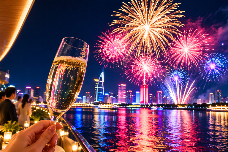 Ho Chi Minh City: New Year's Eve Dinner & Fireworks Cruise Buffet Dinner + Rooftop Fireworks Combo
