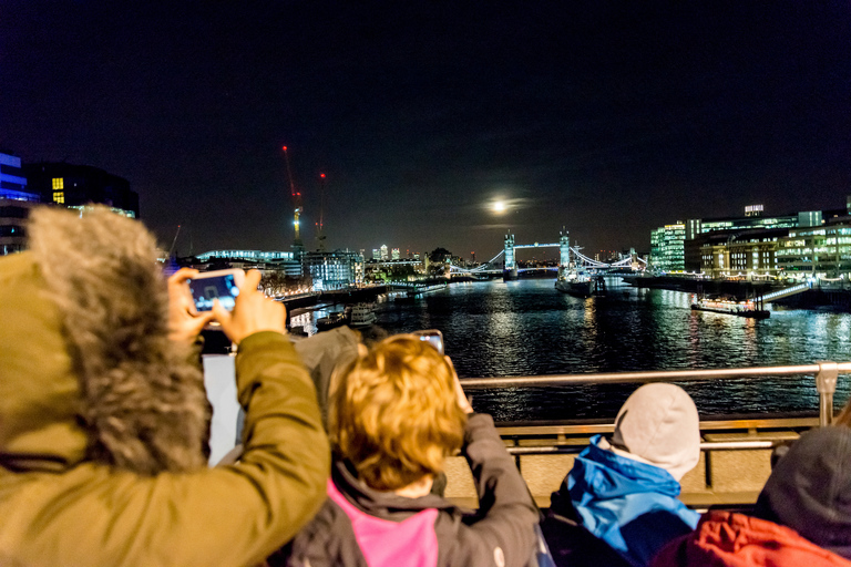 London: Nighttime Open-Top Bus Sightseeing Tour Depart & Return from The London Eye