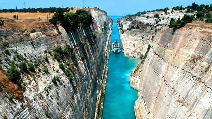 corinth canal corinth mycenae nafplion argolis tour