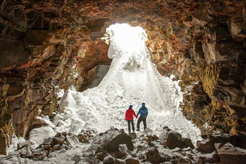 Tunnel de lave Raufarhólshellir : expédition souterraine