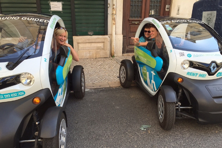 Lisbonne 6H-Ride dans une voiture électrique et guide audio GPSLisbonne 6H-Ride dans un Guide de l'Auto électrique et GPS Audio