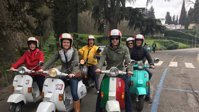 Из Флоренции тосканский тур по сельской местности на винтажной vespa