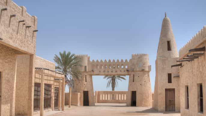 from doha zekreet film city and desert sculpture tour