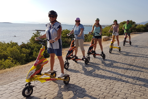 Excursion à vélo sur la Riviera Trikke d'Athènes et au lac VouliagmeniExcursion à vélo sur la Riviera d'Athènes et lac Vouliagmeni