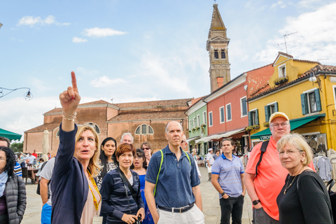 De Veneza: Visita guiada a Murano e Burano em barco particular