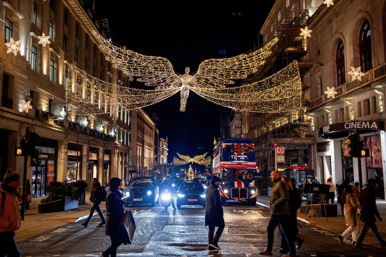 لندن: جولة أضواء الكريسماس والوجبات الخفيفة