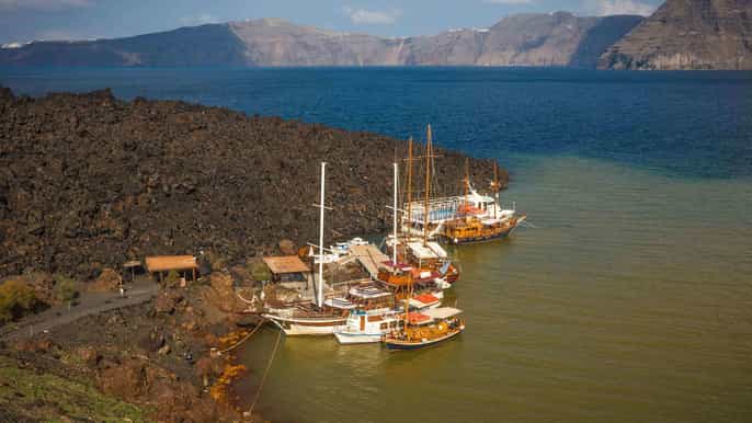 1day boat trip santorini volcano thirassia oia sunset