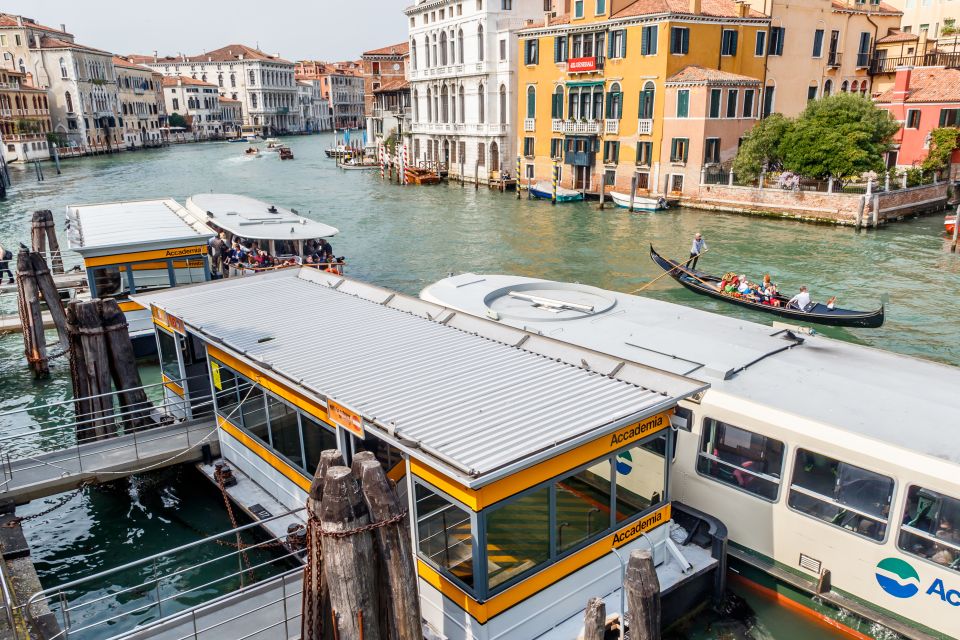 Passengers on board a Route no 2 Vaporetto or water bus on The