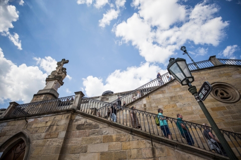 Praga: 3-godzinna wycieczka piesza po terenach zamku i rejsGrupowa 3-godzina wycieczka i rejs w j. niemieckim