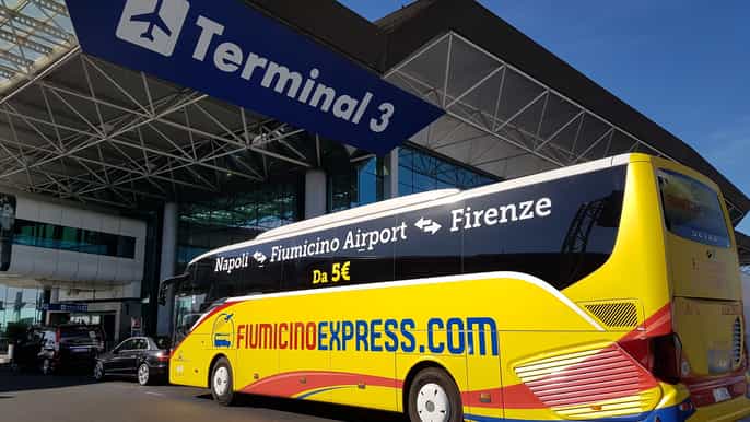 fiumicino airport shuttle bus to/from naples city center