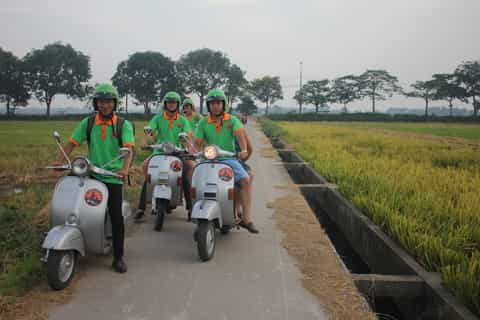 halfday hanoi countrysire tour on vespa