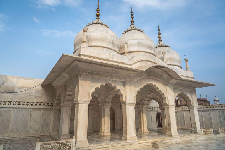 Visite de la vieille ville d'Agra et de son bazar, avec le Taj Mahal et le Fort d'AgraVisite privée avec voiture, chauffeur, guide et billets pour les monuments