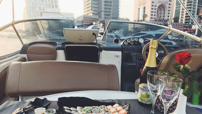 2hour romantic sunset cruise with sushi and drinks