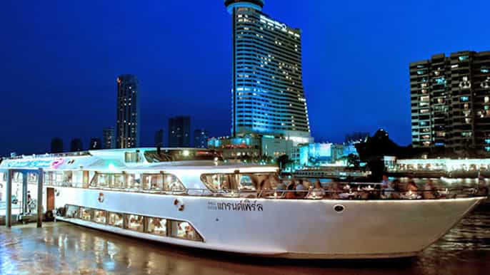 bangkok cruzeiro grand pearl no rio chao phraya c/ jantar
