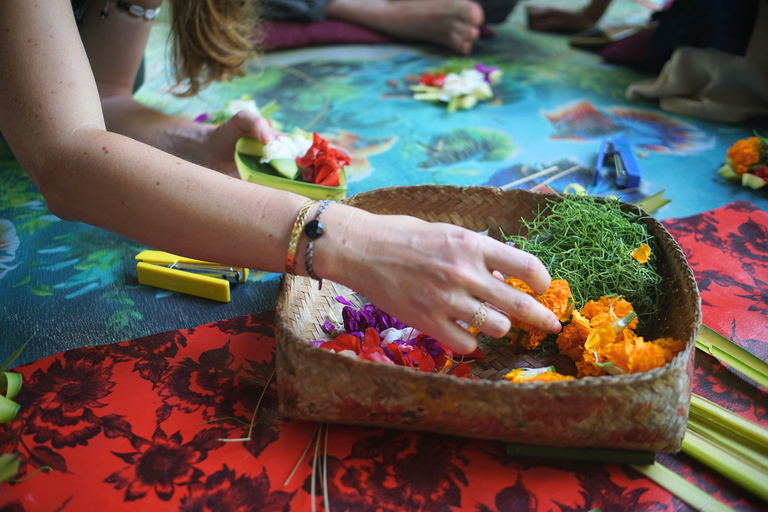 Balinese Offering Making, Meditation & Purification in Ubud