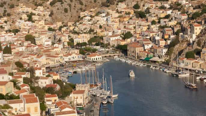 from rhodes boat trip to symi island with hotel transfer