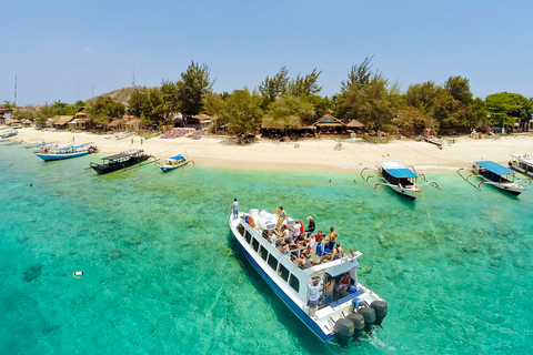 Bali och Trawangan: Snabbbåt med valfri Bali-transferBali till Gili Trawangan med hotellhämtning